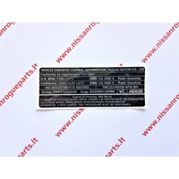 Emisijos lipdukas, Emission Label, NISSAN ROGUE 2.5, 2014 2015