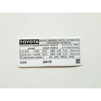Emisijos lipdukas, Emission Label, TOYOTA RAV4 2014