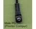 35cm Male pc to Male SCREWLOCK pc Sync Sincro Lead Cord