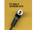 Male pc SCREWLOCK sync cord to 3.5 mm jack 30 cm
