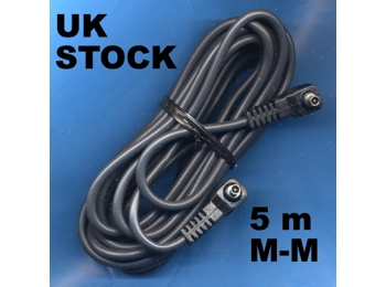 5 m MALE MALE pc sync sincro lead cord
