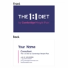 The One2One Diet Business Card