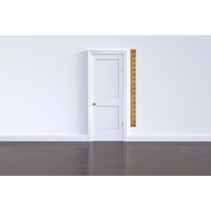 FabriStick® Wooden Ruler Height Chart Wall Sticker