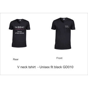 V-neck Unisex fit tshirt