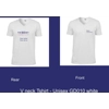 V-neck Unisex fit tshirt