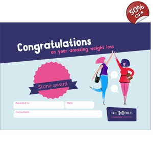 A5 Rosette Certificate of Achievement - STONE