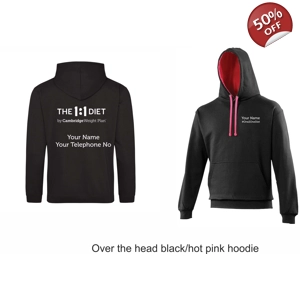 Jet Black/Hot Pink Hoodie