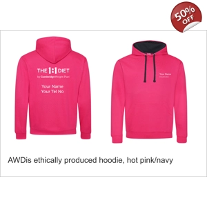 Hot Pink/French Navy Hoodie