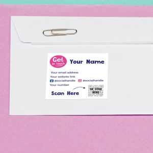 Square Sticky Labels with QR Code