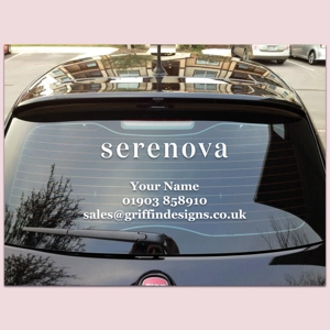 Rear Car Personalised Window Decals