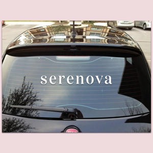 Rear Car Serenova Logo Window Decal