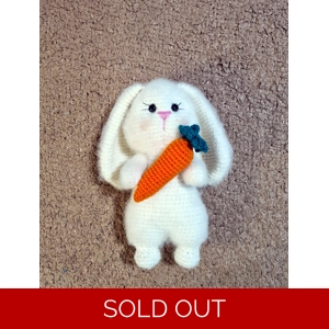 White Bunny with a carrot