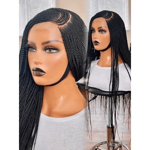 PREORDER*Closure Fulani Cornrows Black Box Braids 28”