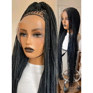 PREORDER*Full Lace Synthetic Braided Wig Tiny Braids Black 40