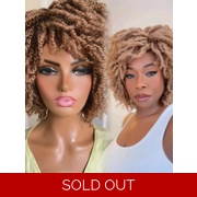 READY TO SHIP* Blonde Brown Kinky Twists Wig Braided Wig Synthetic