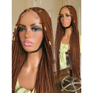 PREORDER*Closure Fulani Cornrows Auburn Box Braids 28”