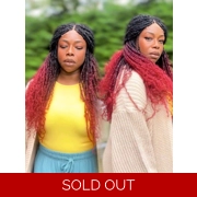 READY TO SHIP*Synthetic Wig Ombre Black Burgundy Spring twists closure