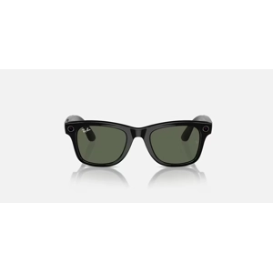 Ray-Ban Stories Wayfarer Smart Glasses Shiny Black Frame Classic Green G-15 Lens