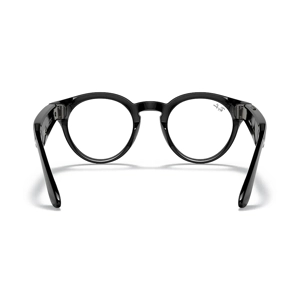 Ray-Ban Stories Round RW4003 Smart Glasses Shiny Black Frame Transitions Brown Lens