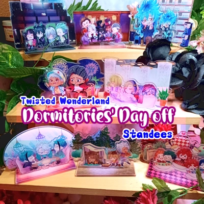 Diorama Standees- Twisted Wonderland - Dormitories Day Off title=