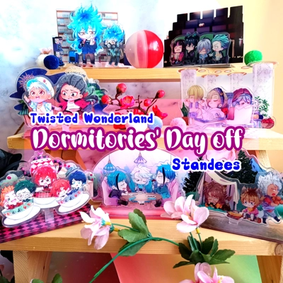 Diorama Standees- Twisted Wonderland - Dormitories Day Off title=