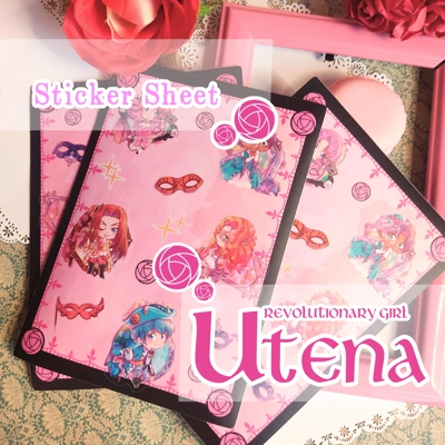STICKER SHEET Revolutionary Girl Utena title=
