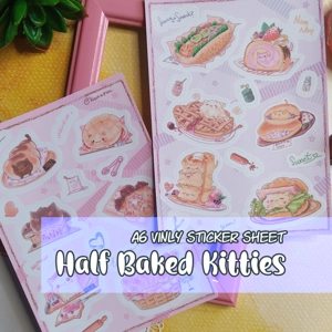 Sticker Sheet - Gatróspidos half baked kitties