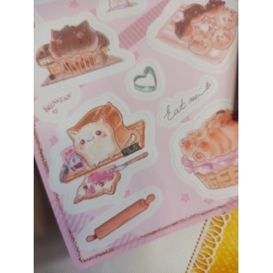 Sticker Sheet - Gatróspidos half baked kitties