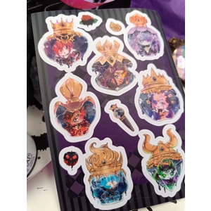 Sticker Sheet- TWISTED WONDERLAND OVERBLOT CHIBIS -