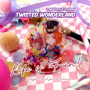 Charms -Twisted Wonderland - Life is Fun -Playful Land-  7cm Charms