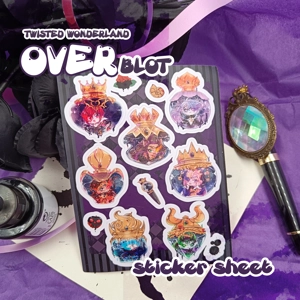 Sticker Sheet- TWISTED WONDERLAND OVERBLOT CHIBIS -