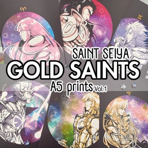 Saint Seiya - Gold Saints A5 Prints vol.1