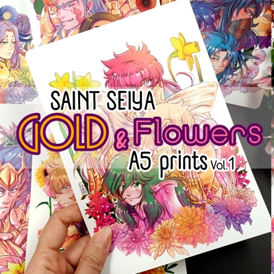 A5 Prints- Saint Seiya - Gold & Flowers vol.1 title=