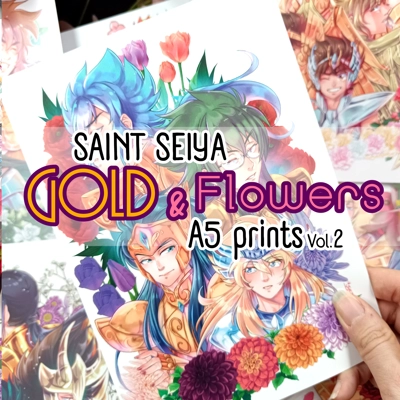 A5 Prints- Saint Seiya - Gold & Flowers vol.2 title=