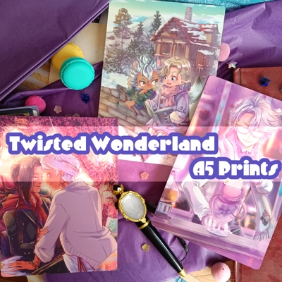 Prints - A5 - Twisted Wonderland - Childhood friends (Jack and Vil), Azul in Mostro Lounge & Night i title=