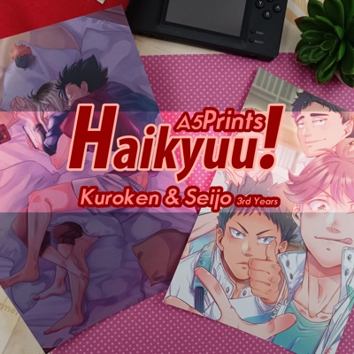 Prints - A5 - Haikyuu- Kuroken and Seijo 3rd years title=