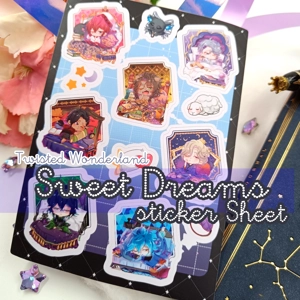 TWISTED WONDERLAND Sweet Dreams chibis - Sticker Sheets