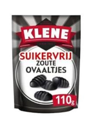Klene suikervrij zoute ovaaltjes 甘草黑糖鹹味 110 gm