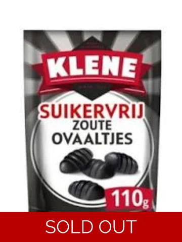 Klene suikervrij zoute ovaaltjes 甘草黑糖鹹味 110 gm