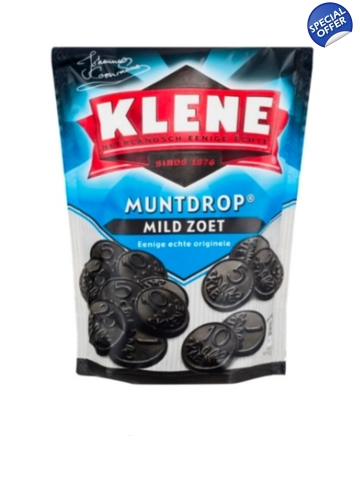 Klene Muntdrop Mild Zoet Liquorice Lightly Sweetened 甘草黑糖少甜 210 gm
