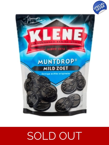 Klene Muntdrop Mild Zoet Liquorice Lightly Sweetened 甘草黑糖少甜 210 gm