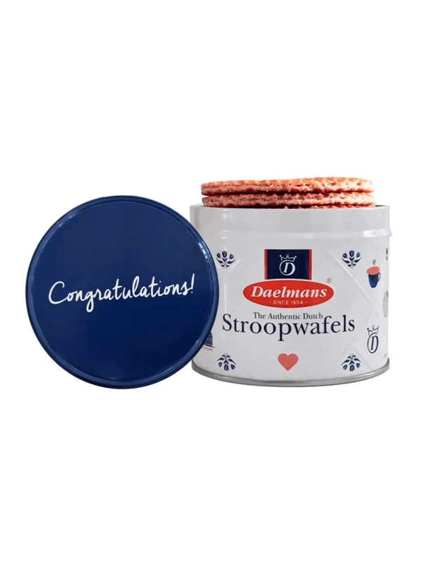 Daelmans caramel stroopwafels in ‘Congratulations!’ tin 荷式華夫餅罐庄330 gm