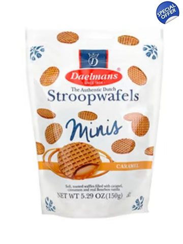 Daelmans Mini Caramel Stroopwafels in bag Daelmans 迷你荷式華夫餅 150 gm