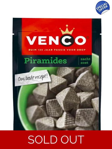 Venco Piramides zacht zoet liquorice 甘草軟黑糖 235 gm