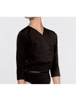 Black Cotton Wrap Cardi..