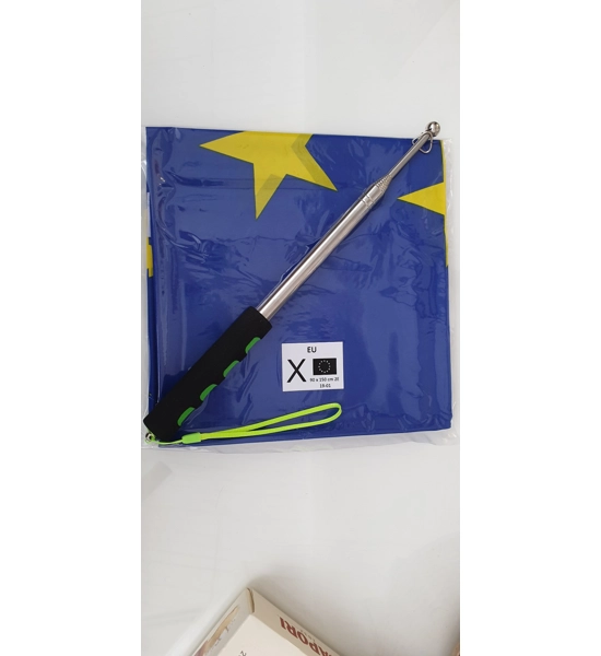 5x3 ft EU Flag & Extendable Pole *UK Only*