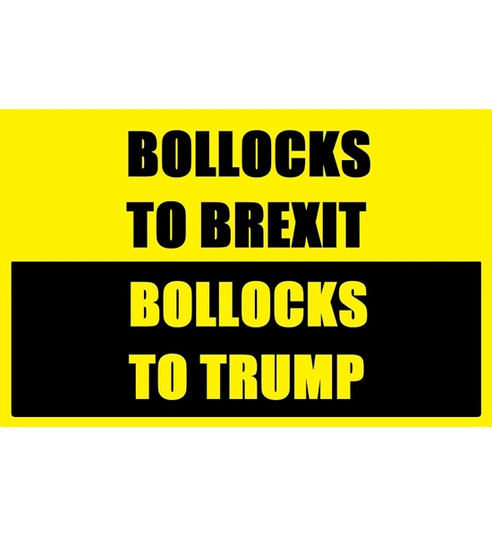 100 "Bollocks To TRUMP" Stickers *SAVE £2