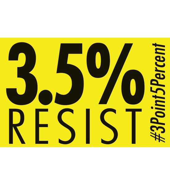 100 "3.5% Resist" Stickers 3Point5Percent