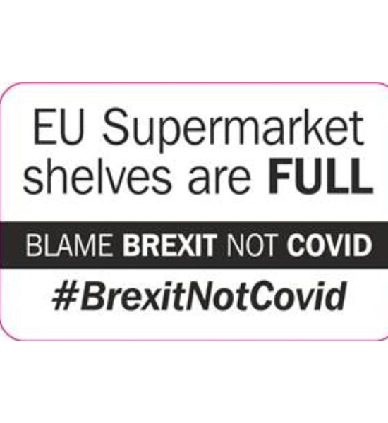 Supermarket brexit sticker 100 stickers