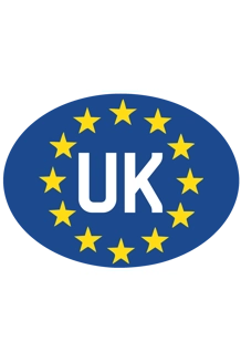 UK Oval EU Car Magnet